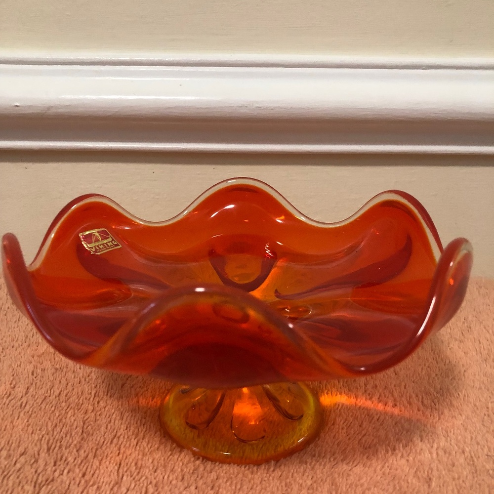 Viking Glass MCM Compote Dish